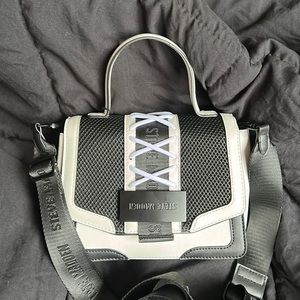 White and black BDALI hand bag